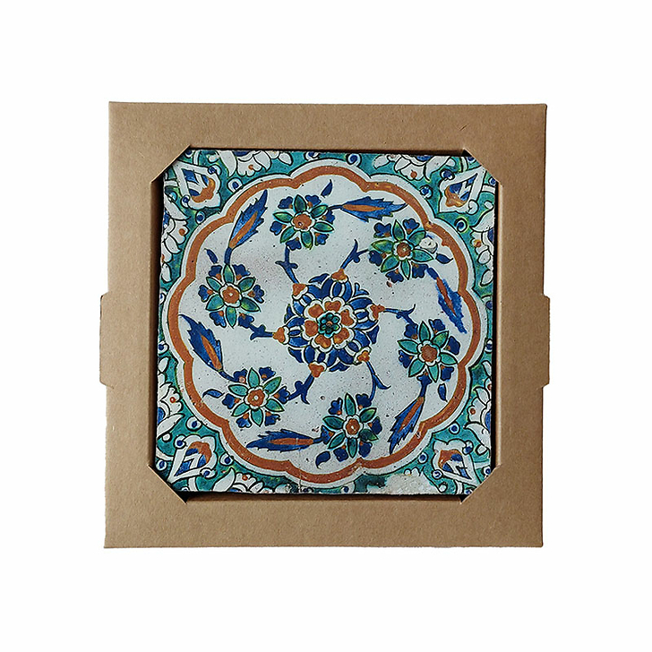 Dessous de plat Iznik en terre cuite