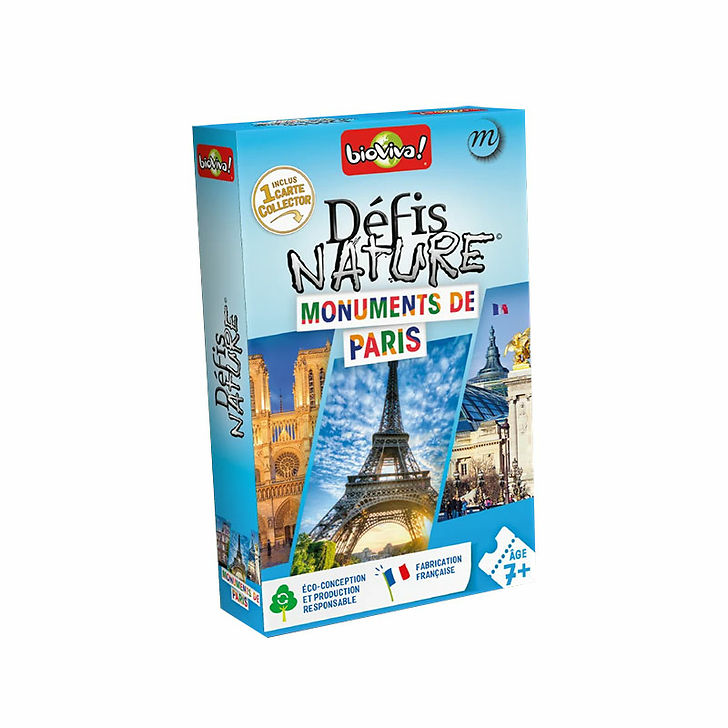 Jeu de cartes Défis Nature - Monuments de Paris - Bioviva