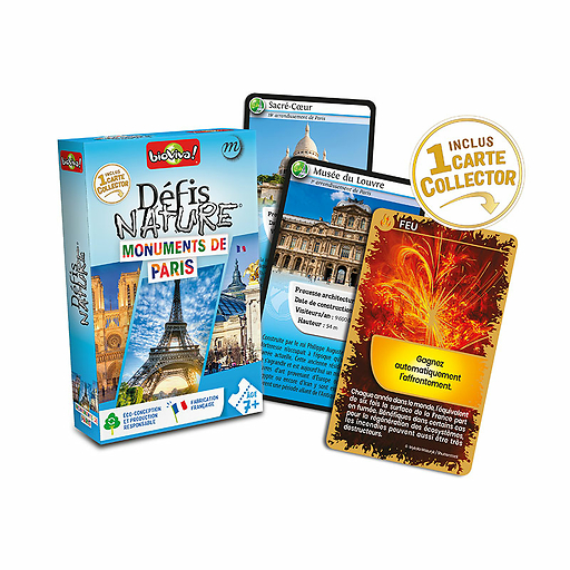 Jeu de cartes Défis Nature - Monuments de Paris - Bioviva