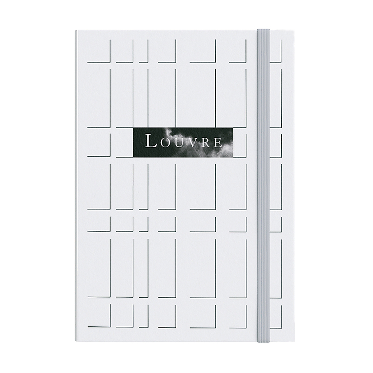 Philippe Apeloig Louvre Signature elastic notebook - White