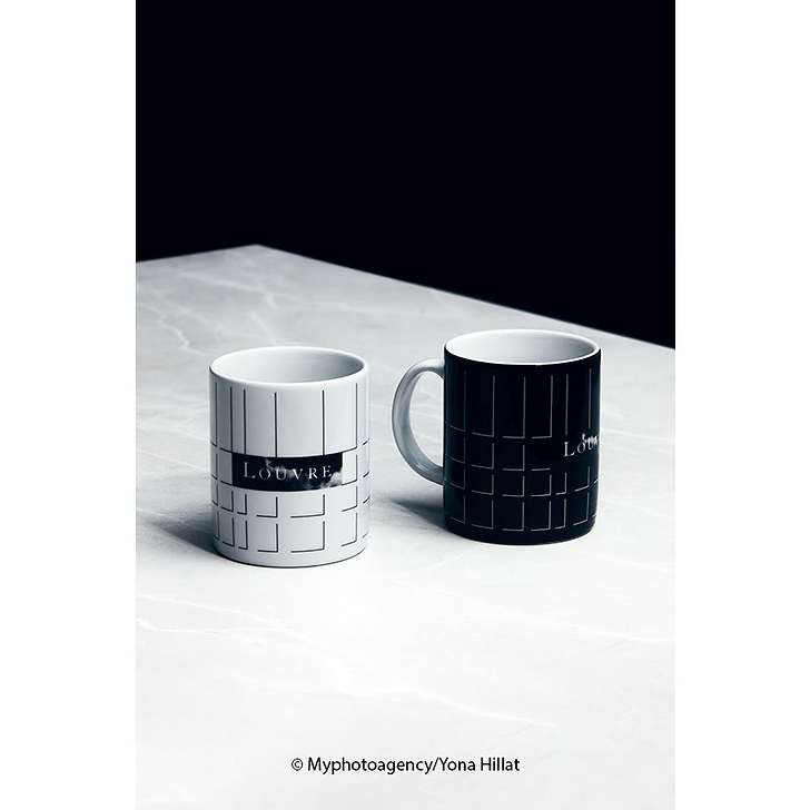 Mug Calepinage Louvre Philippe Apeloig - Blanc