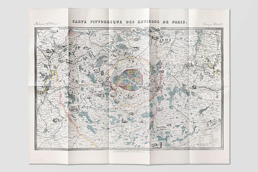 Map Picturesque map of the Surroundings of Paris