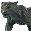 Jaguar marchant Barye - Bronze