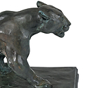 Jaguar marchant Barye - Bronze