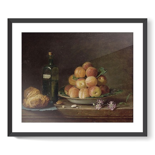 Nature morte aux pêches et à la brioche (affiches d'art encadrées)