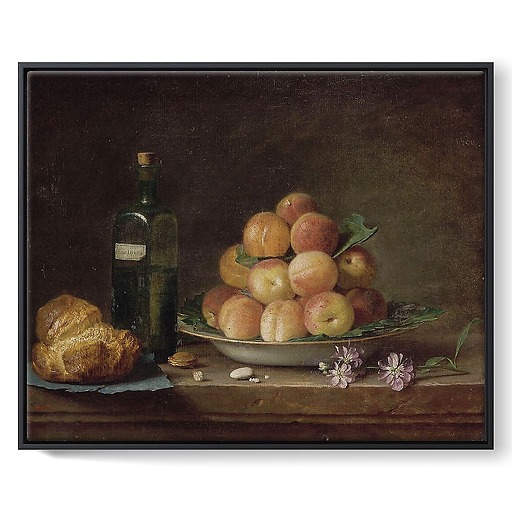 Nature morte aux pêches et à la brioche (toiles encadrées)