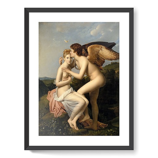 Psyché et l'Amour, dit aussi Psyché recevant le premier baiser de l'Amour (affiches d'art encadrées)