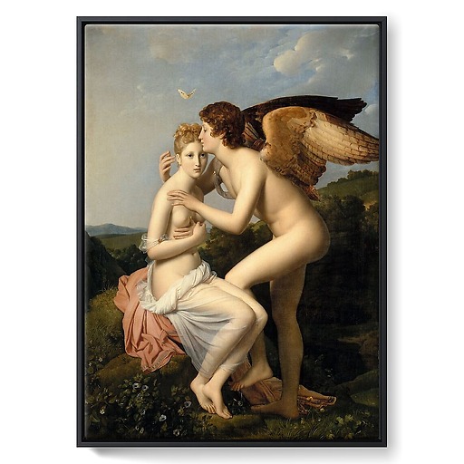 Psyché et l'Amour, dit aussi Psyché recevant le premier baiser de l'Amour (toiles encadrées)