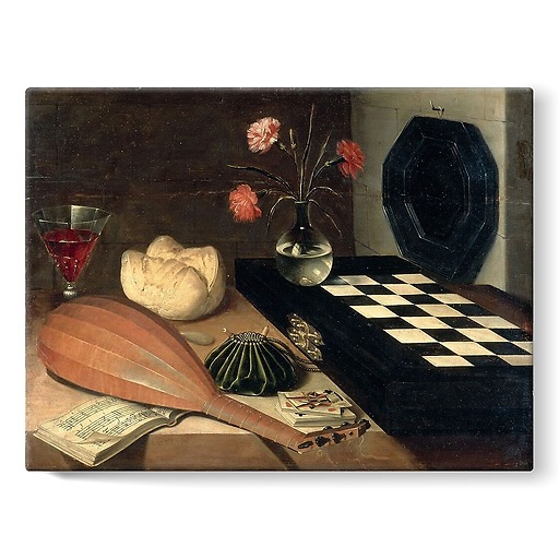 Nature morte à l'échiquier (toiles sur châssis)