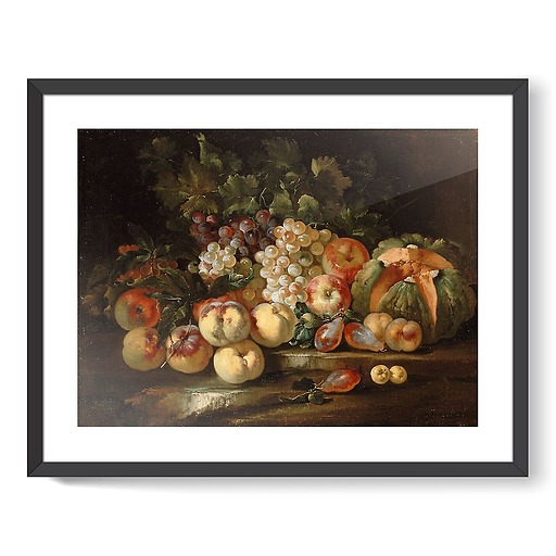 Nature morte aux raisins et aux pommes (affiches d'art encadrées)