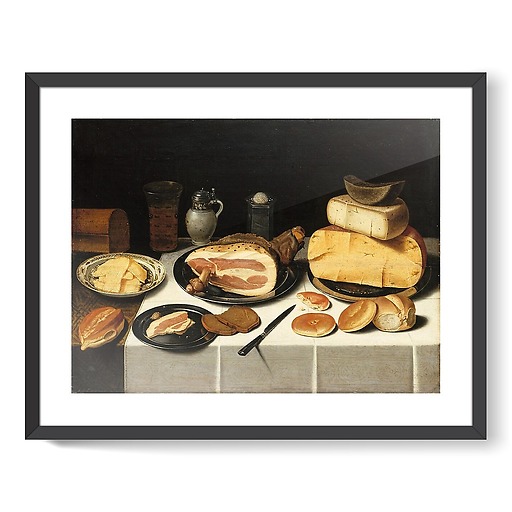 Nature morte au jambon (affiches d'art encadrées)