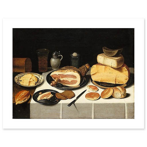 Nature morte au jambon (toiles sans cadre)