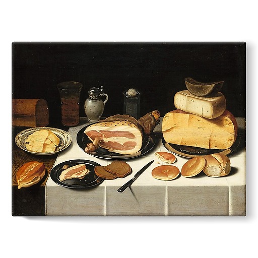 Nature morte au jambon (toiles sur châssis)