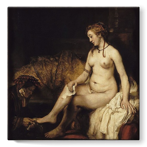 Bathsheba at her bath (stretched canvas)