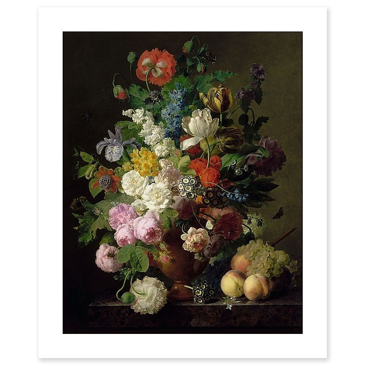 Vase of Flowers, Grapes and Peaches (art prints) · Louvre Shop