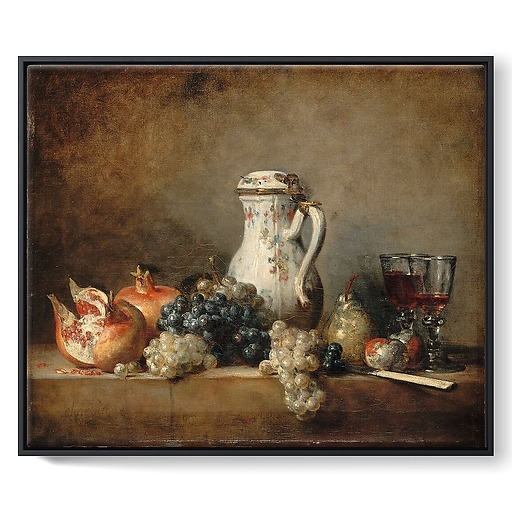 Grapes and pomegranates (framed canvas)