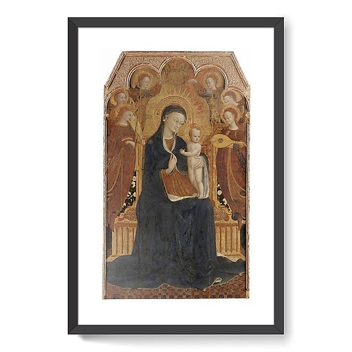 The Madonna and Child Surrounded by Six Angels, St. Anthony of Padua, St. John the Evangelist (framed art prints)