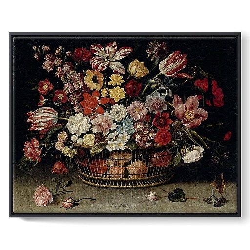 A Basket of Flowers (framed canvas)