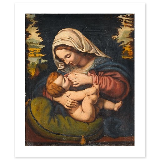 Copie de La Vierge au coussin vert (affiches d'art)