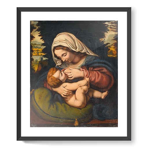 Copie de La Vierge au coussin vert (affiches d'art encadrées)