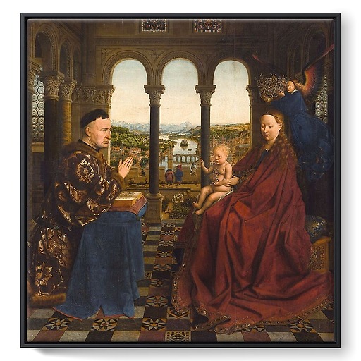 The Virgin of Chancellor Rolin (framed canvas)