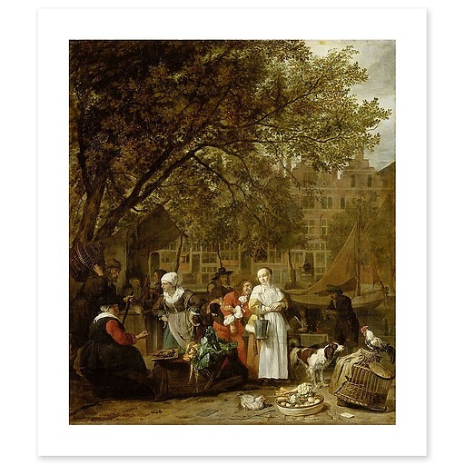 Le Marché aux herbes d'Amsterdam (toiles sans cadre)