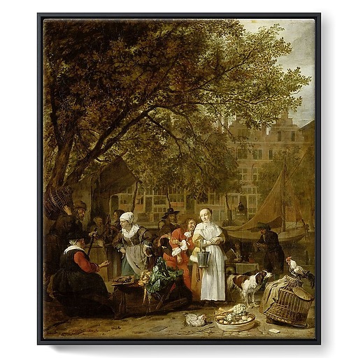 Le Marché aux herbes d'Amsterdam (toiles encadrées)