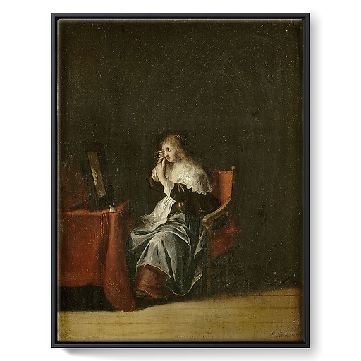 La Vue : femme au miroir (toiles encadrées)