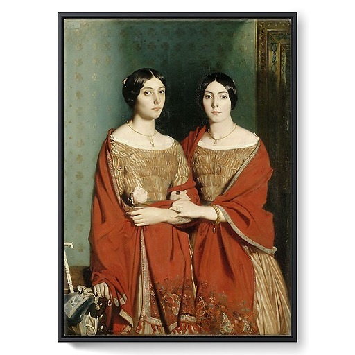 Ladies Chassériau said the two sisters (framed canvas)