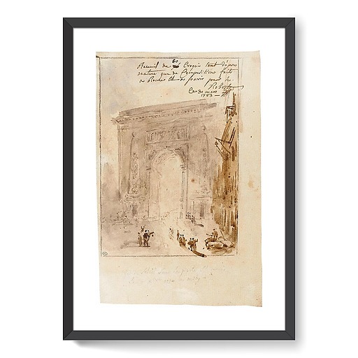 Sunshine effect on the Saint-Denis door (framed art prints)