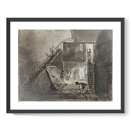 Entrance to Hubert Robert's studio at the Louvre (framed art prints)