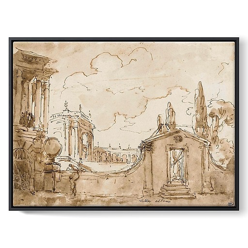 View of Villa Albani (framed canvas)