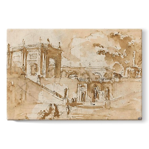 View of Villa Albani (stretched canvas)