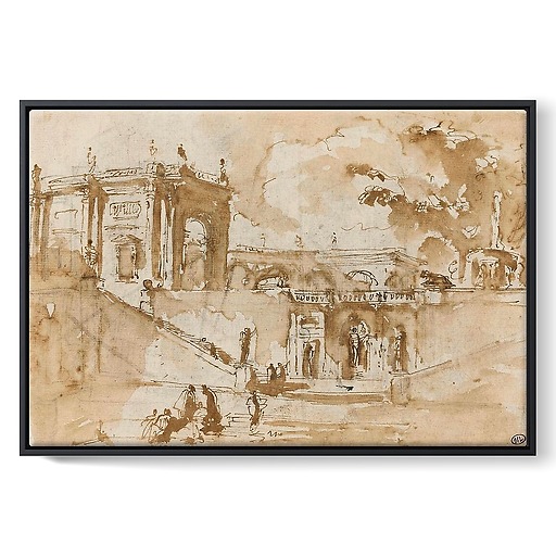 View of Villa Albani (framed canvas)