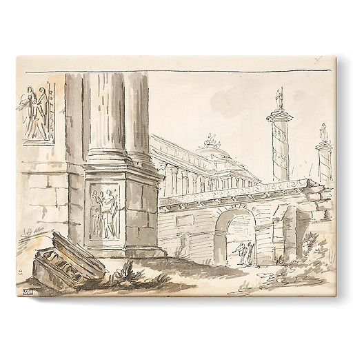 Animated architectural capriccio (stretched canvas)