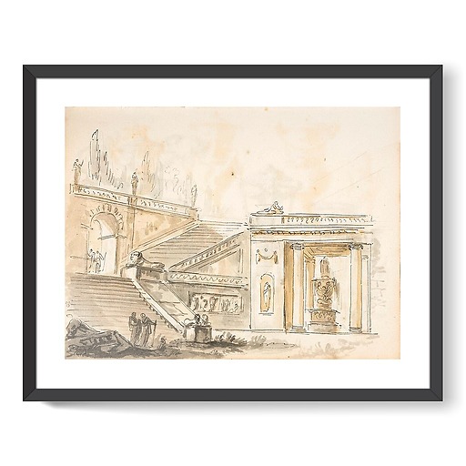 Staircase of a villa (framed art prints)