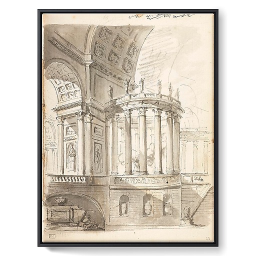 Animated architectural capriccio (framed canvas)