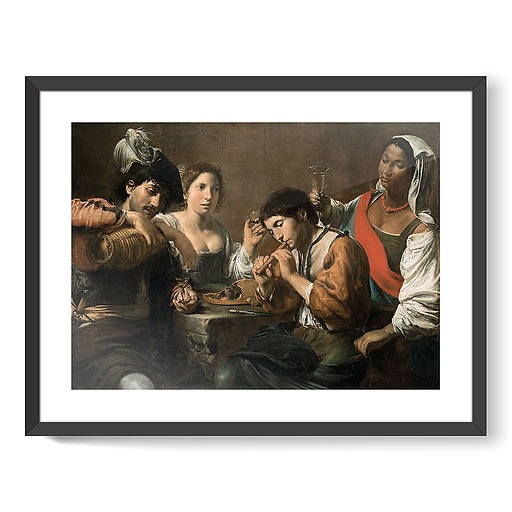 Meeting in a cabaret or Le Musicien ingénu (framed art prints)