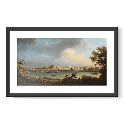 Vue d'Avignon, de la rive droite du Rhône, près de Villeneuve (affiches d'art encadrées)