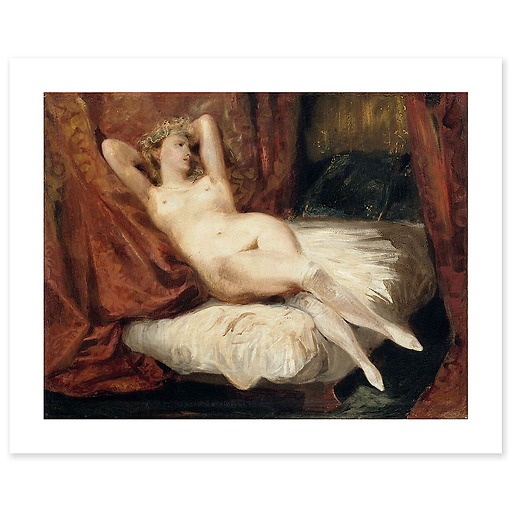 Femme nue, couchée sur un divan, dit aussi La Femme aux bas blancs (affiches d'art)