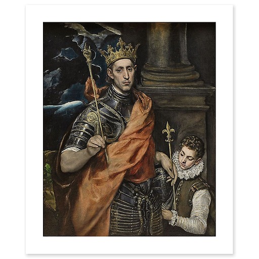 Saint Louis et son page (canvas without frame)