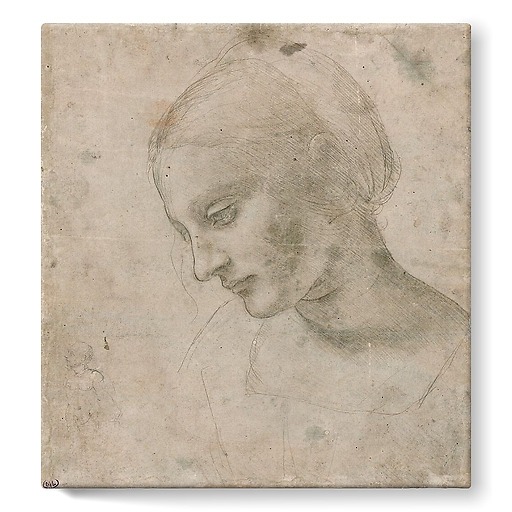 Tête de femme et croquis d'homme (stretched canvas)