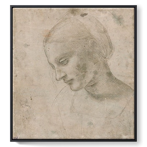 Tête de femme et croquis d'homme (toiles encadrées)