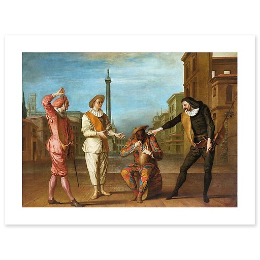 Le Tombeau de maître André : Arlequin soldat gourmand (canvas without frame)