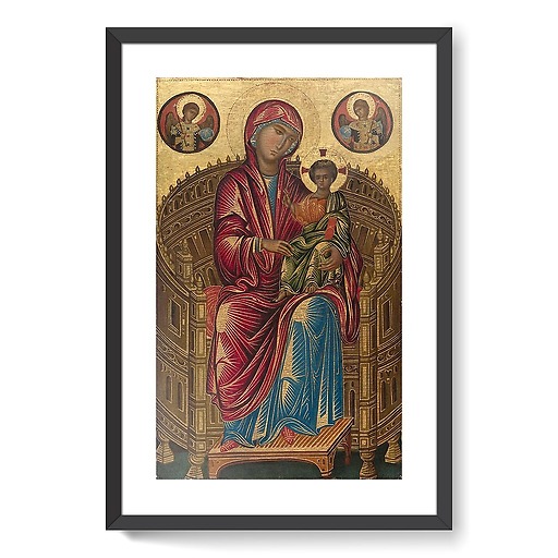 La Vierge et l'Enfant en trône avec deux anges, dite Madone Mellon (framed art prints)