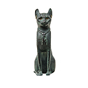 Chatte Bastet aux boucles d'oreilles