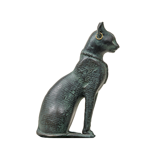 Bastet cat with earrings