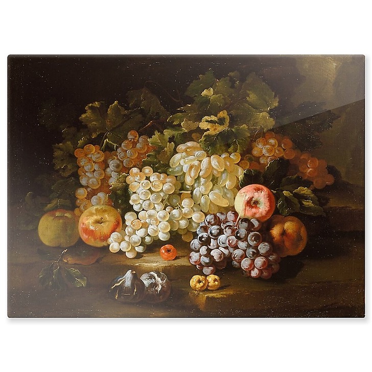 Still life with grapes and figs (aluminium panels)