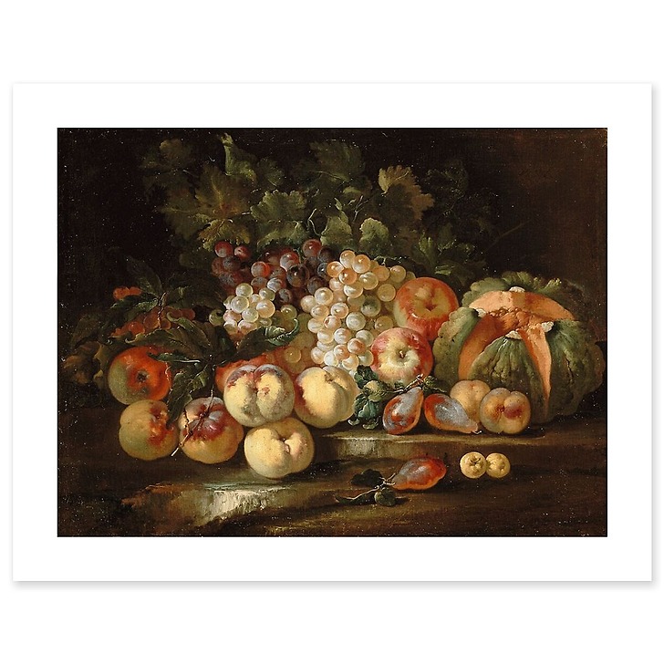Nature morte aux raisins et aux pommes (affiches d'art)