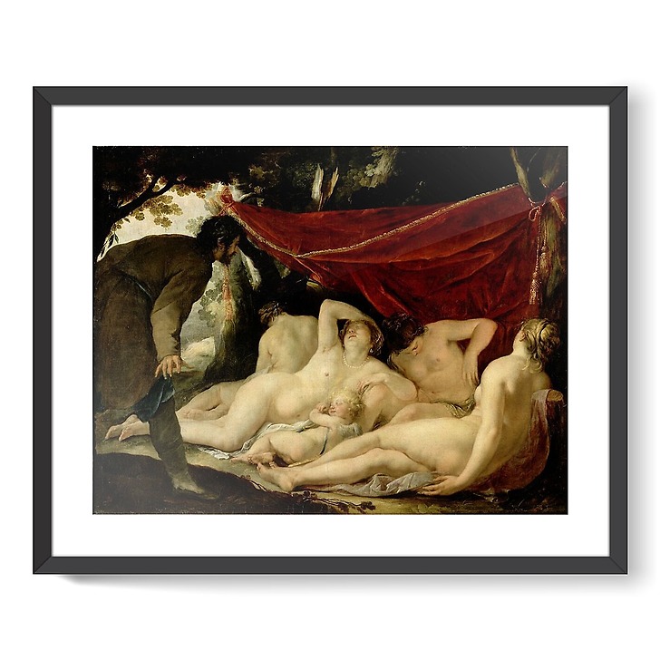 Venus and the Graces surprised by a mortal (framed art prints)